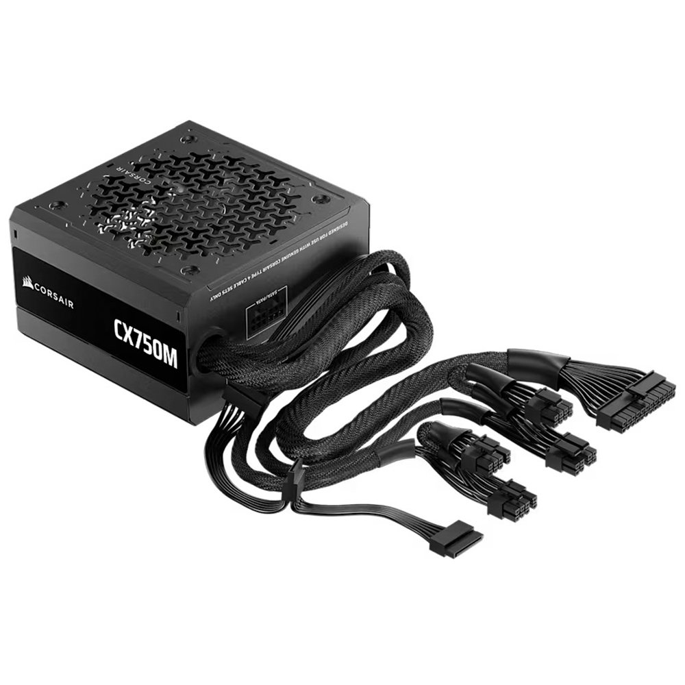 Fuente de Alimentación Corsair CX750M 750W ATX Semi Modular Cybenetics Bronze - CP-9020311-BR