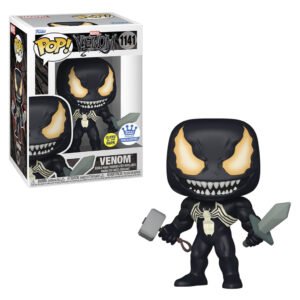 Funko Pop Marvel Venom Exclusive - Venom With Mjonir And Sword 1141 (glows In The Dark)