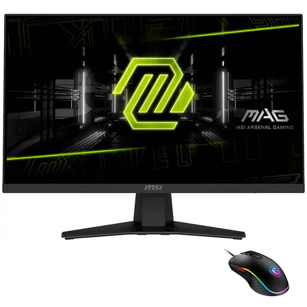 Monitor Gamer MSI Mag 244F 3BCA 23.8" Full HD Rapid IPS 200Hz 0.5Ms Negro + Mouse