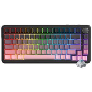 Teclado Gamer Mecánico Ajazz AK820 Max Plus Nacodexx Wireless RGB Flying Fish Inglés Negro Rosa (984303)