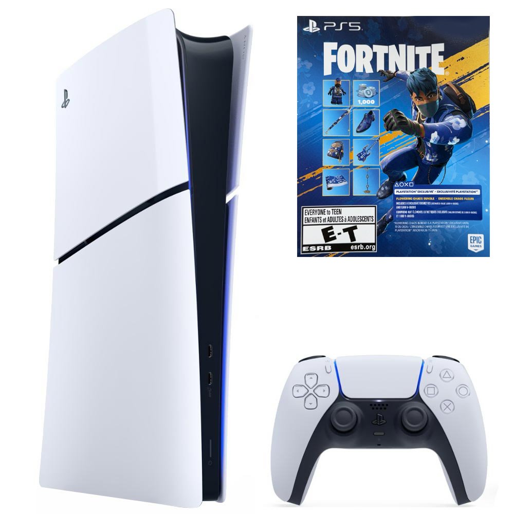 Consola Sony PlayStation 5 Slim CFI-2115 B01X 825GB Digital Edition Bivolt Blanco + Juego Fortnite Cobalt Star