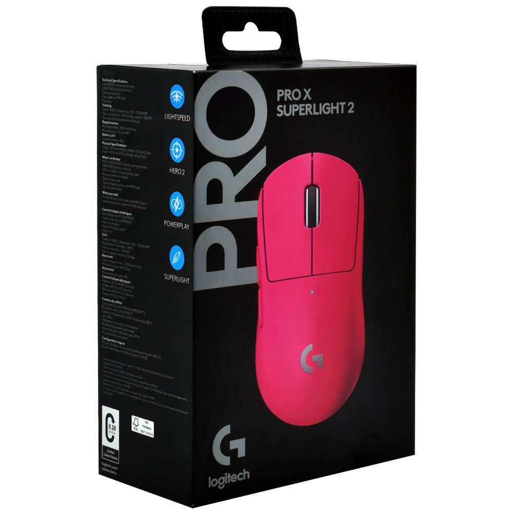 Mouse Gamer Logitech Pro X Superlight 2 Wireless - Rosa (910-006796)
